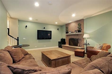 mint green paneling makeover | Basement living rooms, Family room paint ...