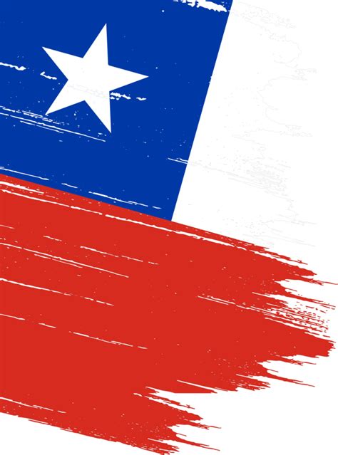 Chile flag with brush paint textured isolated on png or transparent ...