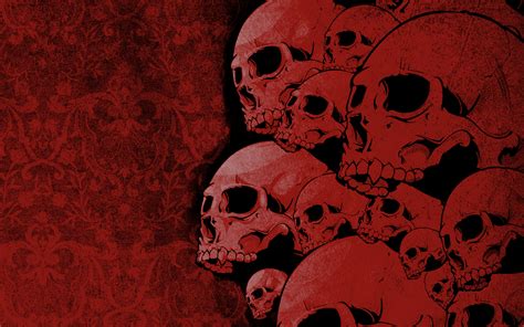 Red And Black Skull Wallpapers Group (72+)