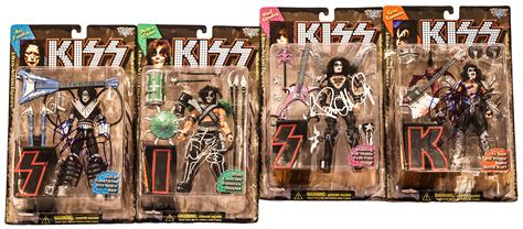 Lot Detail - Set of 4 KISS Action Figures Signed by the Band