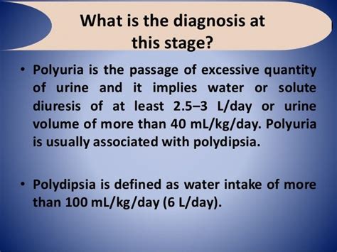 A 33-year old man with polyuria and polydipsia