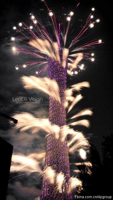 Guangzhou Tower during the 2010 Asian Games. (I was there! :D) | Fireworks, Canton tower ...