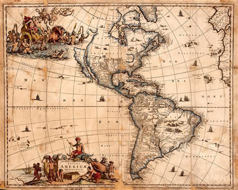 Historical Map Of America - Gretna Hildegaard