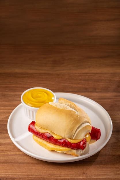 Premium Photo | Sausage sandwich with melted cheese