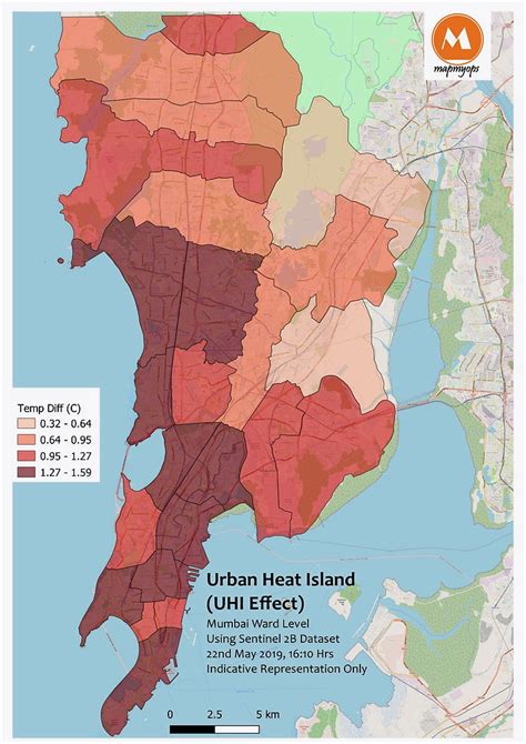 Urban Heat Island (UHI) effect in Mumbai using Remote Sensing