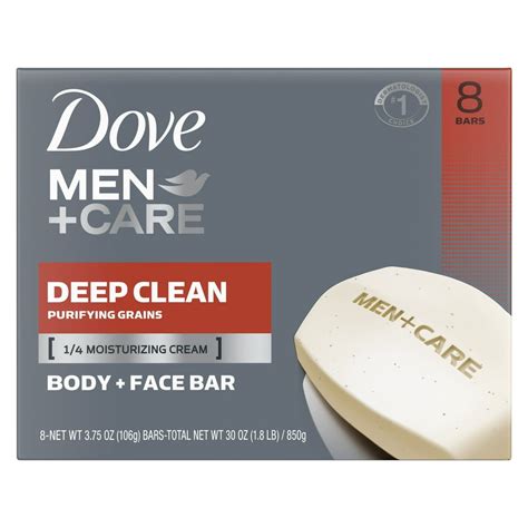 Dove Men+Care Men's Bar Soap Deep Clean, 3.75 Oz., 8 Bars - Walmart.com ...