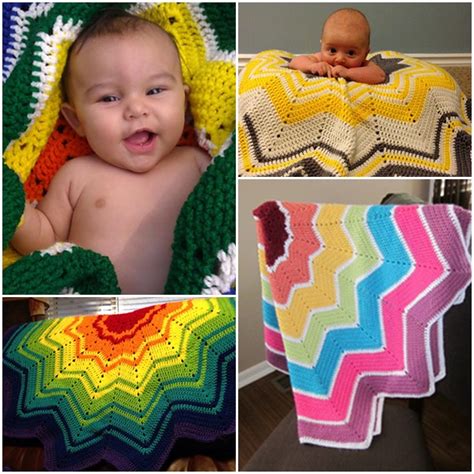 Beautifully Colorful Rainbow Ripple Blanket - Free Pattern and Guide