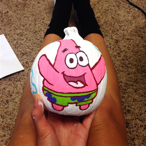 Painted pumpkin!(: Patrick Star! I love Patrick Star!!!! | Painted ...