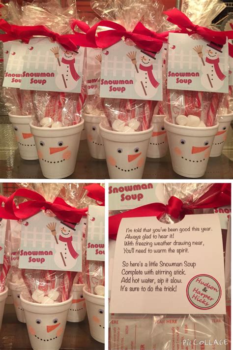 Snowman soup hot chocolate for Christmas classroom gifts. I paired this with a cute snowman cup ...