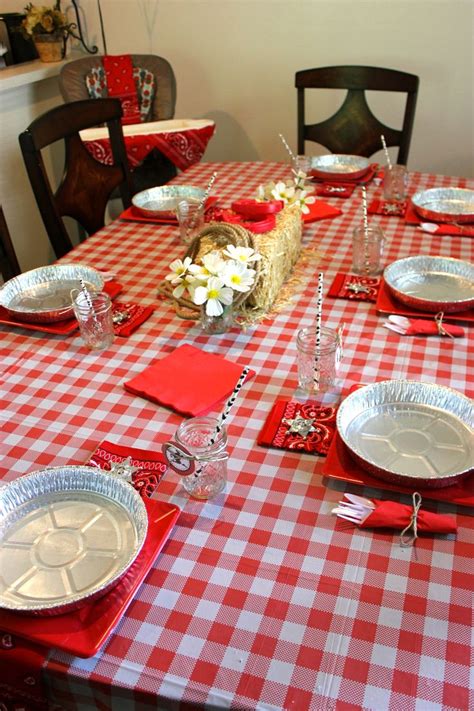 Table setting for my son's 2nd birthday! Cowboy-themed! YEEHAW!! | Table settings, Table ...