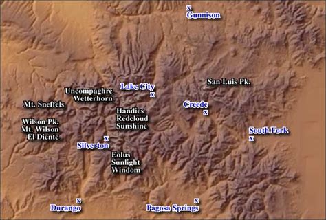 San Juan Mountains New Mexico Map - Gretal Gilbertine