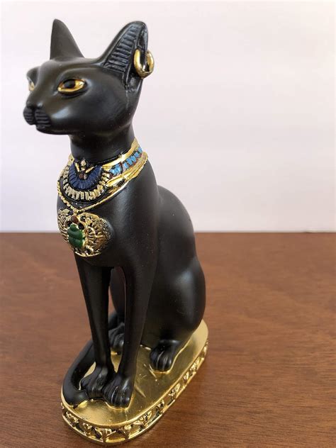 Amazon.com: YOUNI - Ancient Egypt Kitty Egyptian Bastet Sculpture Cat Goddess Statue Collectible ...