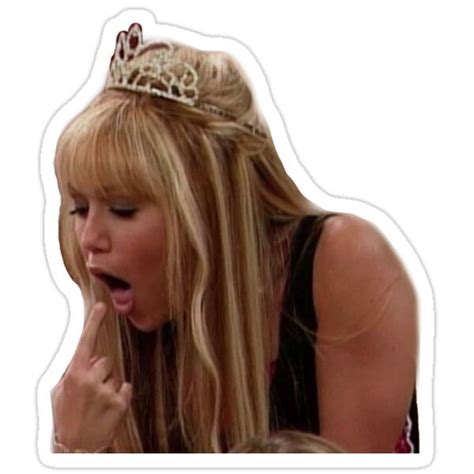 funny Hannah Montana sticker Sticker by Jenna Gardner | Snapchat stickers, Hannah montana ...
