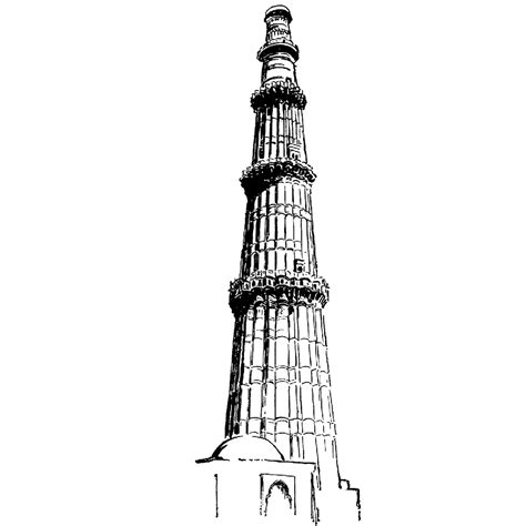 Qutub Minar 1403K - Beeswax Rubber Stamps