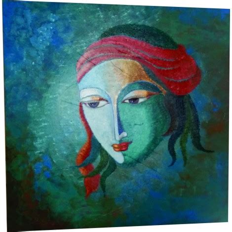 Buy Lord Krishna Canvas Paintings Online | Krishna Modern Art| BongHaat.com | India's First and ...