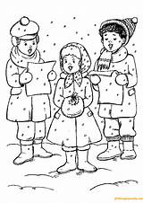 Carols Choir For Christmas Coloring Page  Free Printable Pages sketch template
