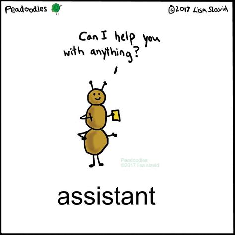 Assist-ant - illustration by Lisa Slavid / Peadoodles