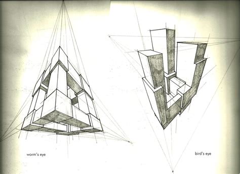 3-Point Perspective Exercise by tower015 | Dessin perspective, Perspective et Dessin