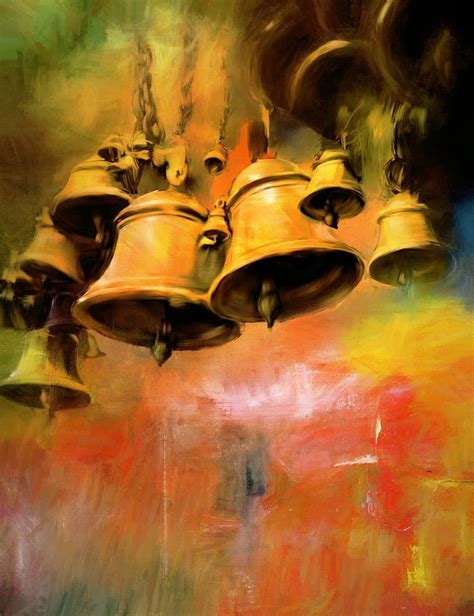 Temple bells Painting by Gull G | Saatchi Art