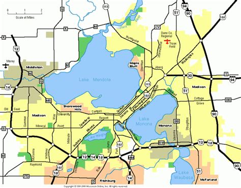 Map of Madison Wisconsin | TravelsMaps.Com