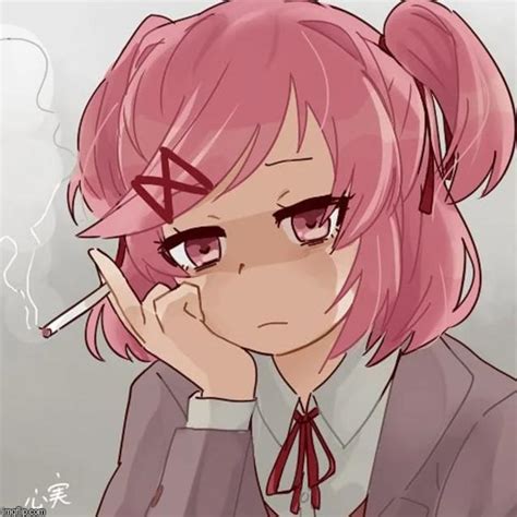 Tired Natsuki from a day of work {Current Server Icon on discord} : r/natsuki