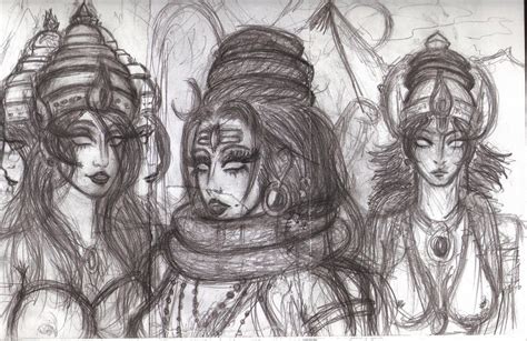 Shiva, vishnu and Brahma 2 by ejaystudios on DeviantArt