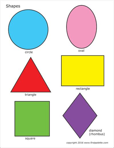 Basic Shapes | Free Printable Templates & Coloring Pages | FirstPalette ...