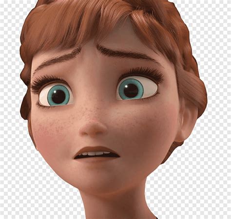 Anna Elsa Frozen Sadness, anna, face, head png | PNGEgg