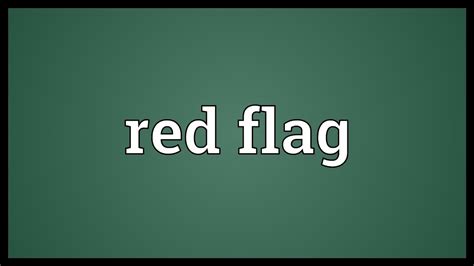 Red flag Meaning - YouTube