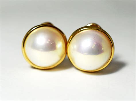 Vintage Mabe Pearl Earrings