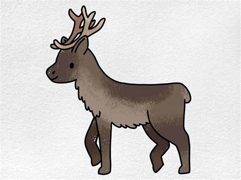 How to Draw a Cute Reindeer - HelloArtsy