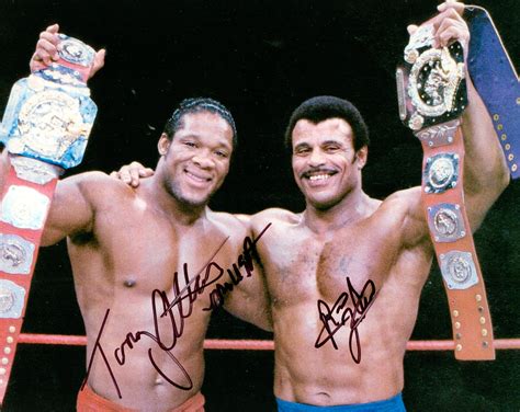 Rocky Johnson & Tony Atlas dual signed 8x10 Photo – Signed By Superstars