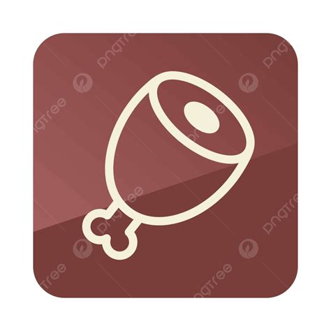 Meat Leg Vector Icon Illustration Lunch Bbq Vector, Illustration, Lunch, Bbq PNG and Vector with ...