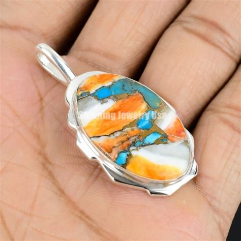 Spiny Oyster Pendant Spiny Oyster Turquoise Gemstone Handmade - Etsy