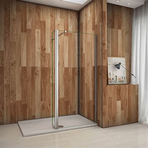 Wet Room Shower Enclosure Tray Walk in NANO Glass 300mm Filpper Screen Panel Bar | eBay