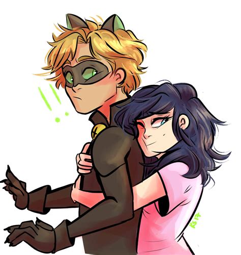 Chat Noir and Marinette - Miraculous Ladybug Fan Art (41586002) - Fanpop