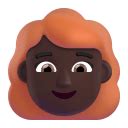 Woman Red Hair 3d Dark Icon | FluentUI Emoji 3D Iconpack | Microsoft