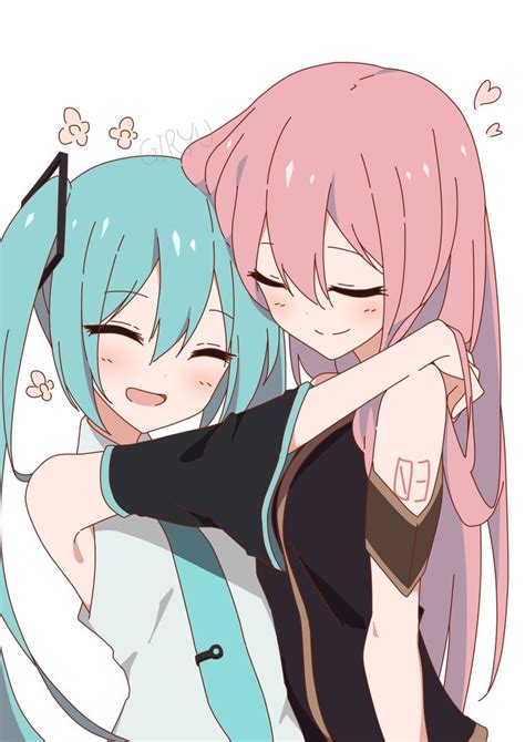 hatsune miku and megurine luka (vocaloid) drawn by giryu | Danbooru