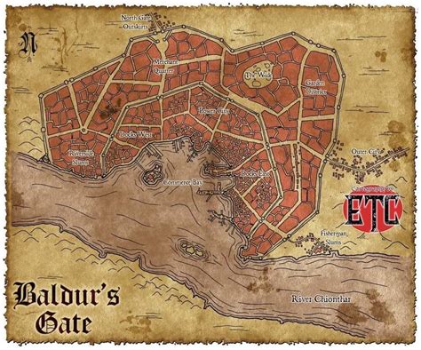 Baldur's Gate map - available on DMs Guild : dndmaps