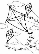 Children Flying Kites Coloring Pages At GetColoringscom  Free sketch template