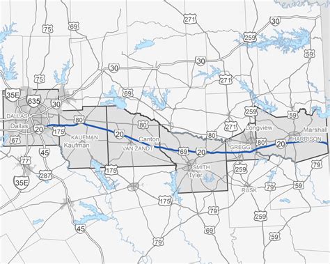 Texas Mile Marker Map I 20 - Printable Maps