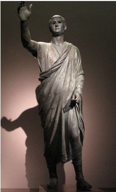 The Orator ('L' Arringatore'), 1st century B.C.E. | Roman sculpture, Roman statue, Statue