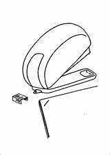 Stapler And Staples Coloring Page sketch template