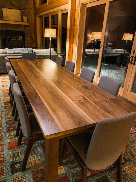 Black Walnut Dining Table Large Walnut Farmhouse Table Solid | ubicaciondepersonas.cdmx.gob.mx