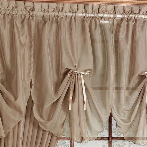 Beautiful Sheer Swag Valances Dark Gray Curtain Panels