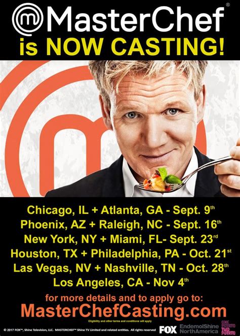 Nationwide Casting Call for MasterChef