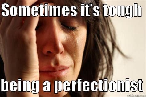 Sometimes it’s tough being a perfectionist - quickmeme