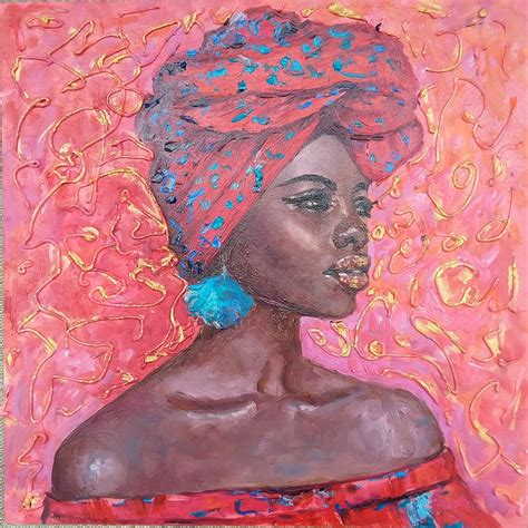 African American Woman Oil Painting 10х10 fine art by SElenaV. | Etsy