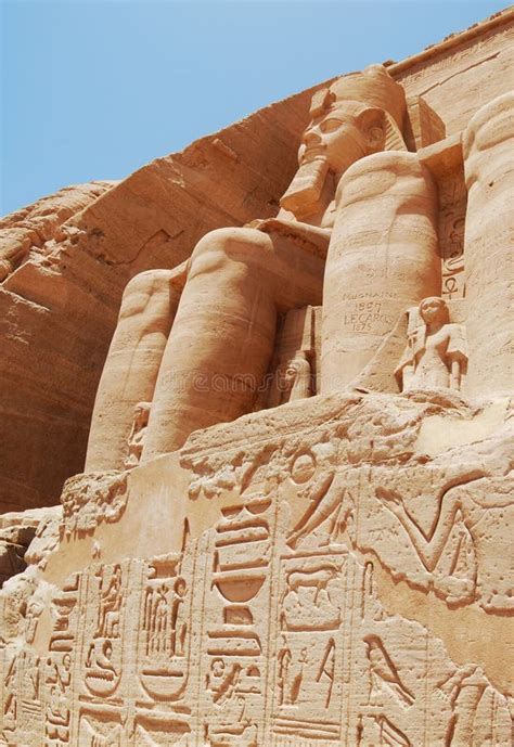 Main Statues of Ancient Abu Simbel Temple. Egypt Stock Photo - Image of ...