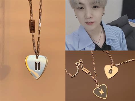 BTS Suga Necklace Suga Guitar Pick Pendant Necklace BTS - Etsy Canada ...